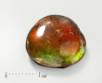 Аммолит (ископаемый перламутр аммонита) с горным хрусталем, дублет - «globural.ru» - Архангельск