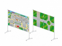 Доска магнитно-маркерная двухсторонняя "Азбука дорожного движения" на стойках (разборная) - «globural.ru» - Архангельск