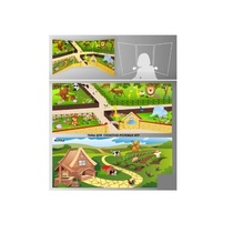 Стенд для сюжетно-ролевых игр 2-х сторонний (Зоопарк, ферма) - «globural.ru» - Архангельск