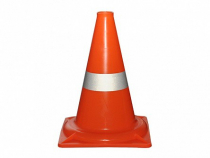 Сигнальный дорожный конус (жесткий, с одной световозвращающей полосой) - «globural.ru» - Архангельск