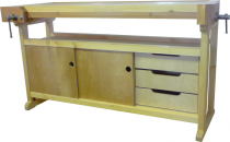 Верстак деревянный столярный Школьный (сосна) с тумбой Практик - «globural.ru» - Архангельск