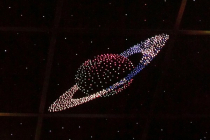 Потолок "Звездное небо с анимационным фибероптическим эффектом сатурн" - «globural.ru» - Архангельск