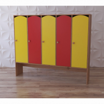 Шкаф 5-секционный с нишей под скамью "Яркое детство" - «globural.ru» - Архангельск