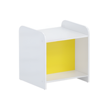 Стеллаж для пособий 6 (белый/желтый)  - «globural.ru» - Архангельск