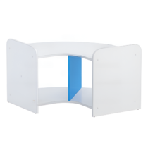 Стеллаж для пособий 7 (белый/синий)  - «globural.ru» - Архангельск