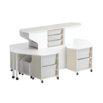 Модуль-стеллаж "Робот-Робик 002" (дуб молочный/белый) - «globural.ru» - Архангельск