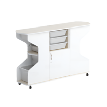 Стеллаж Робик 002 (дуб молочный/белый) - «globural.ru» - Архангельск