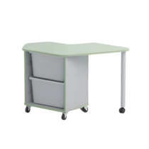 Стол детский правый Робик 002 (серый/фисташковый) - «globural.ru» - Архангельск