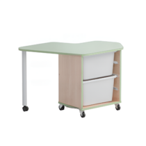 Стол детский левый Робик 002 (бук/фисташковый) - «globural.ru» - Архангельск