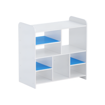 Стеллаж для пособий 2 (белый/синий) - «globural.ru» - Архангельск