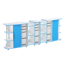 Модульные стеллажи Робик 001 (белый/синий) - «globural.ru» - Архангельск