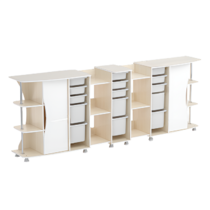 Модульные стеллажи Робик 001 (дуб молочный/белый) - «globural.ru» - Архангельск