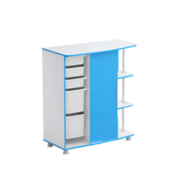 Стеллаж правый Робик 001 (белый/синий) - «globural.ru» - Архангельск