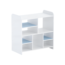 Стеллаж для пособий 2 (белый/прибрежный синий)  - «globural.ru» - Архангельск