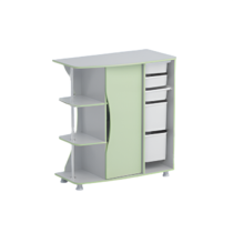 Стеллаж левый Робик 001 (серый/фисташковый)  - «globural.ru» - Архангельск