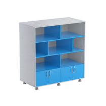 Шкаф-стеллаж (синий/серый) - «globural.ru» - Архангельск