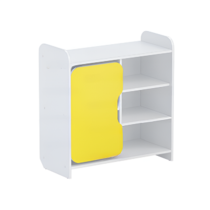 Тумба для игрушек и пособий "Росток 2" (белый/желтый) - «globural.ru» - Архангельск