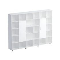 Шкаф-стеллаж 2 дверки (бук/белый) - «globural.ru» - Архангельск