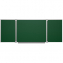 Меловая доска аудиторная трехэлементная магнитная зеленая эмалированная - «globural.ru» - Архангельск