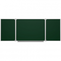 Меловая доска аудиторная трехэлементная магнитная зеленая полимерная 3000х1000 (меловая) - «globural.ru» - Архангельск
