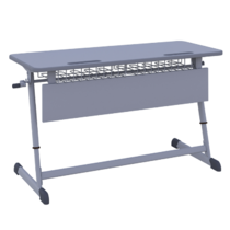 Парта двухместная Nomad V с полиуретановой кромкой регулируемая по высоте  - «globural.ru» - Архангельск