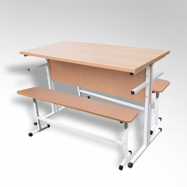 Обеденная группа четырехместная со скамьей - «globural.ru» - Архангельск