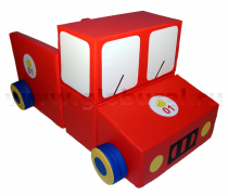 Напольная мягкая игрушка «Пожарная  машина» - «globural.ru» - Архангельск