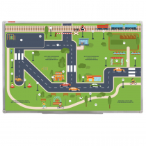 Магнитно-маркерная доска "Безопасный маршрут школьника" (дом-школа-дом) с комплектом тематических магнитов КМ-17 - «globural.ru» - Архангельск