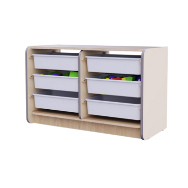 Двойной модуль для хранения игрушек из коллекции мебели «НЕГА» (цвет бежевый) - «globural.ru» - Архангельск