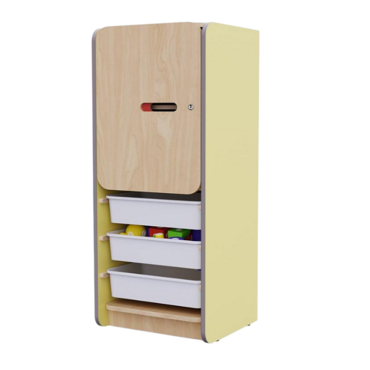 Закрытый шкаф с ящиками из коллекции мебели «НЕГА» (цвет желтый) - «globural.ru» - Архангельск