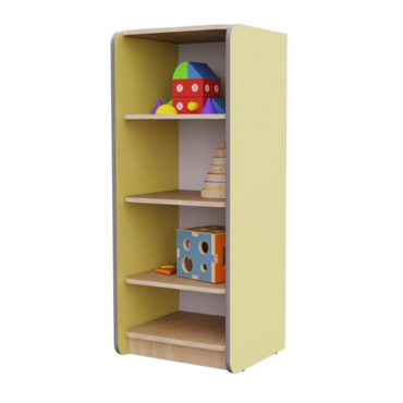 Открытый шкаф с полками из коллекции мебели «НЕГА» (цвет желтый) - «globural.ru» - Архангельск