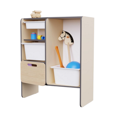 Шкаф для игрушек во входную группу из коллекции мебели «НЕГА» (цвет бежевый) - «globural.ru» - Архангельск