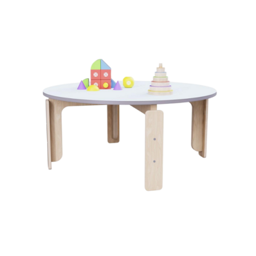 Круглый растущий стол из коллекции «НЕГА» р.гр. 2-3 (цвет голубой) - «globural.ru» - Архангельск