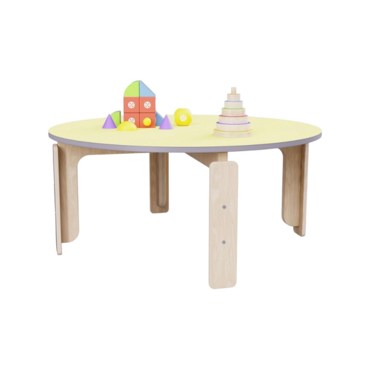 Круглый растущий стол из коллекции «НЕГА» р.гр.  0-1 (цвет желтый) - «globural.ru» - Архангельск