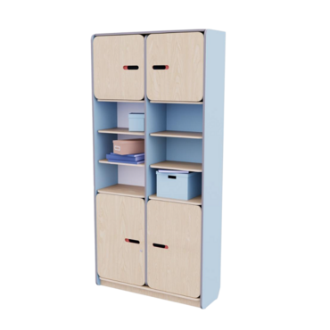 Рабочий стеллаж для воспитателя из коллекции «НЕГА» (цвет голубой) - «globural.ru» - Архангельск