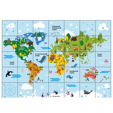 Коврик для логобота Пчелка "Карта Мира" - «globural.ru» - Архангельск