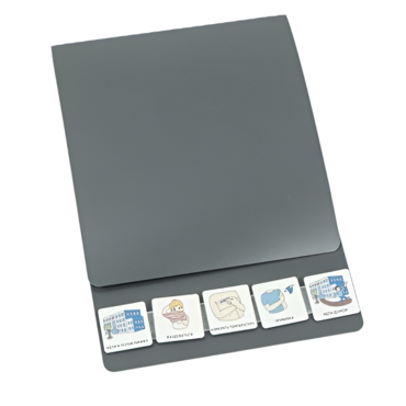 Коммуникативная книга с карточками PECS/ПЭКС (Большая, цвет серый) - «globural.ru» - Архангельск