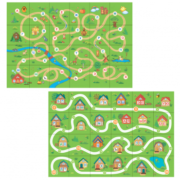 Тематическое поле-маршрутизатор «Домики/Сказка» для мини-робота Bee-Bot - «globural.ru» - Архангельск