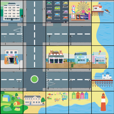 Тематическое поле-маршрутизатор  для мини-робота «На берегу моря» - «globural.ru» - Архангельск