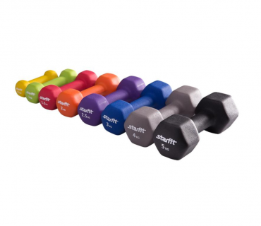 Набор неопреновых гексагональных гантелей от 0.5 кг до 5 кг - «globural.ru» - Архангельск