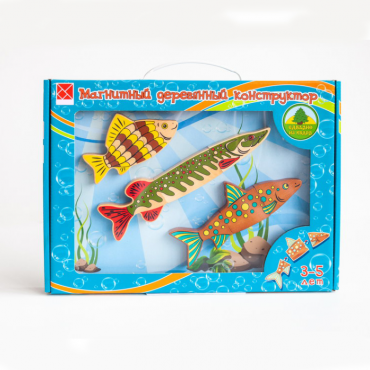 Магнитный деревянный конструктор "Рыбки" - «globural.ru» - Архангельск