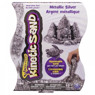 Кинетический песок металлик серебро 455 гр - «globural.ru» - Архангельск