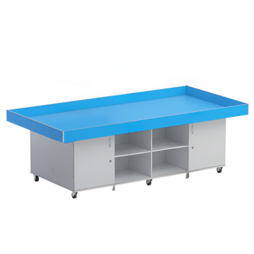 Стол для робототехники с дверками (серый/синий) - «globural.ru» - Архангельск