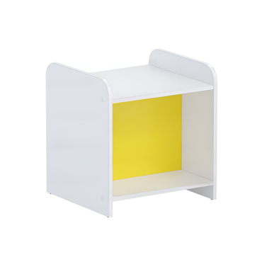 Стеллаж для пособий 6 (белый/желтый)  - «globural.ru» - Архангельск