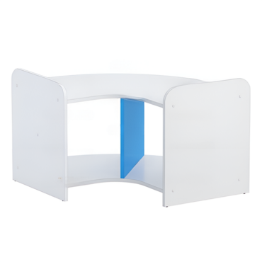 Стеллаж для пособий 7 (белый/синий)  - «globural.ru» - Архангельск