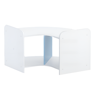 Стеллаж для пособий 7 (белый/прибрежный синий) - «globural.ru» - Архангельск