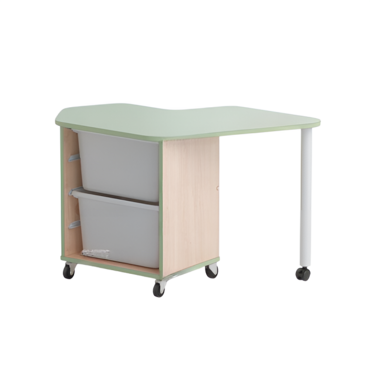 Стол детский правый Робик 002 (бук/фисташковый)  - «globural.ru» - Архангельск