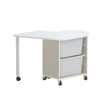 Стол детский левый Робик 002 (дуб молочный/белый) - «globural.ru» - Архангельск