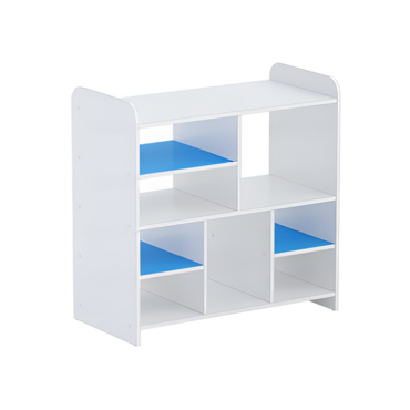 Стеллаж для пособий 2 (белый/синий) - «globural.ru» - Архангельск