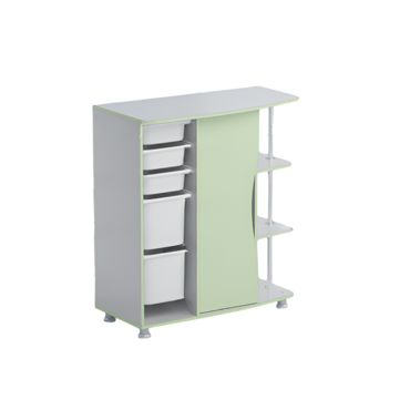 Стеллаж правый Робик 001 (серый/фисташковый) - «globural.ru» - Архангельск